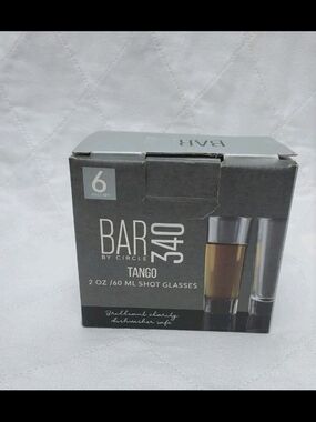 Bar III Gray Box Tango 2 oz Shot Glasses - Set of 6